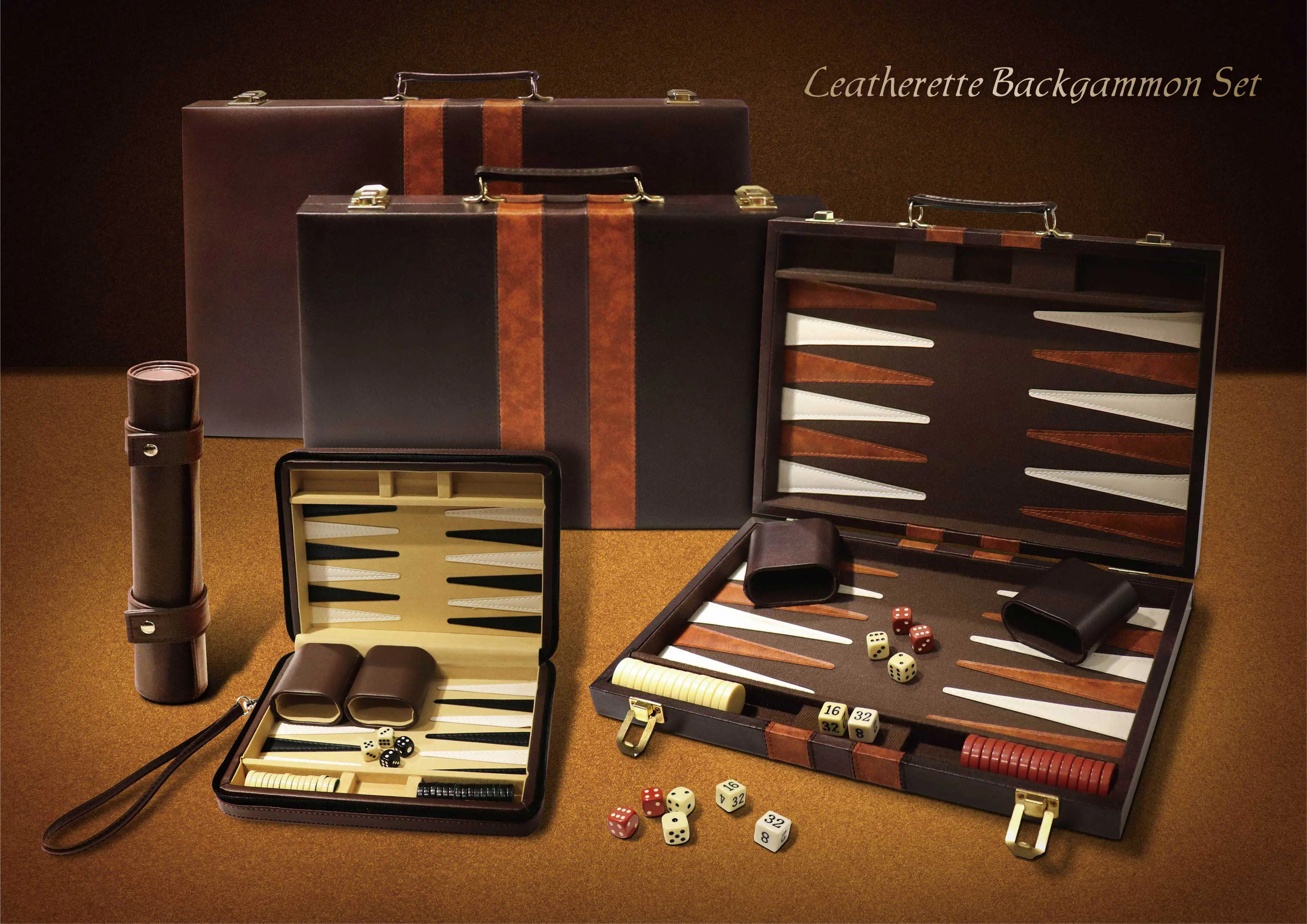 Leatherette Backgammon Set