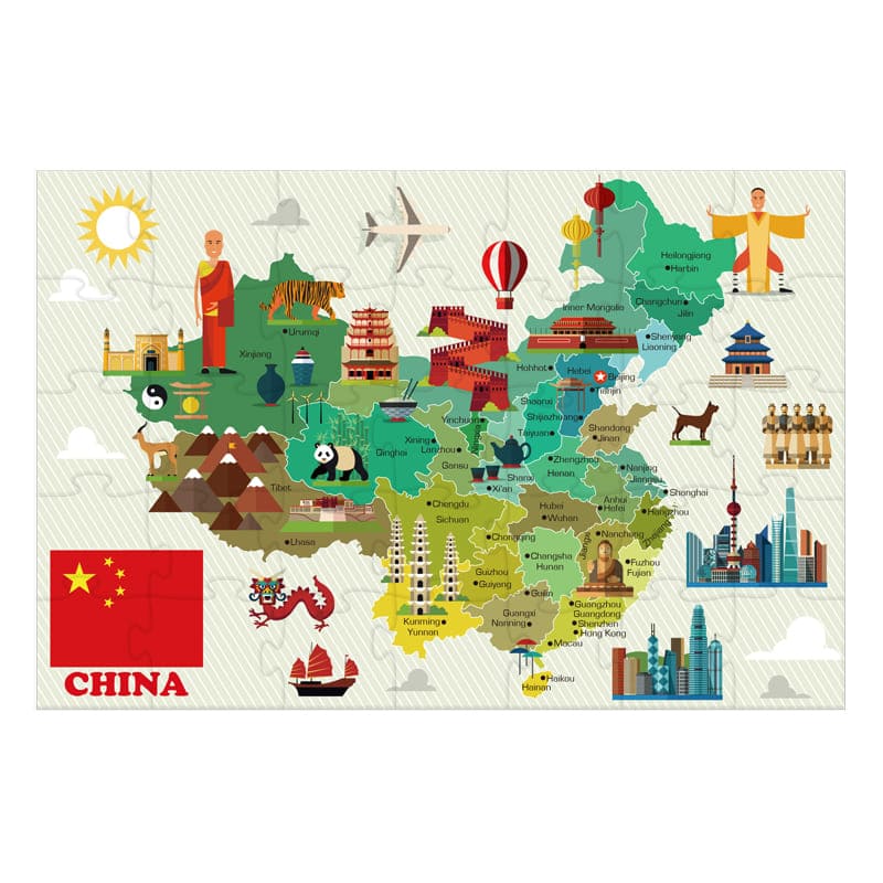 Carte Puzzle Chine