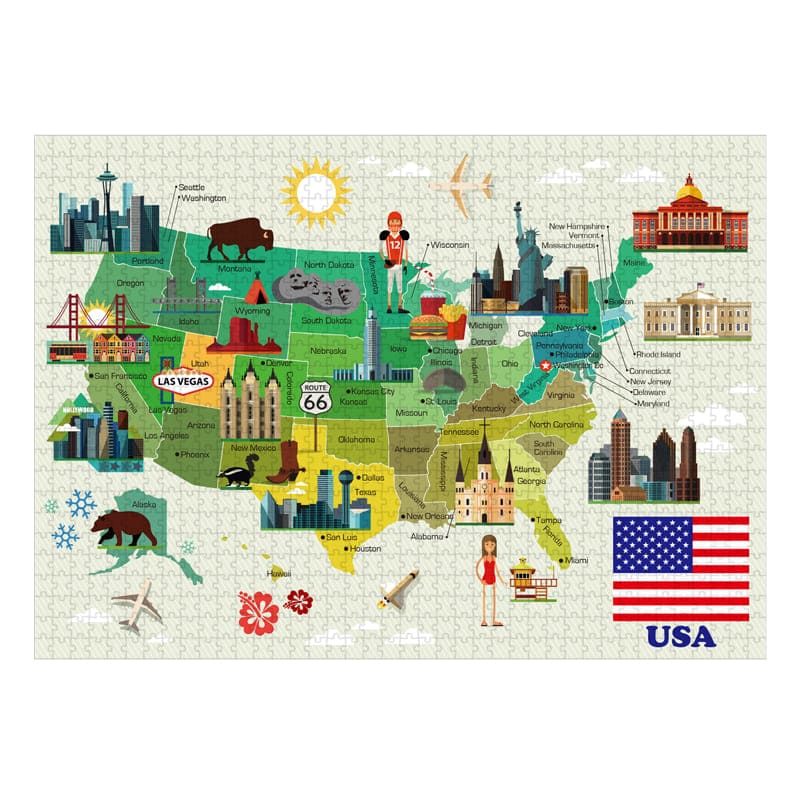 USA-Kartenpuzzle