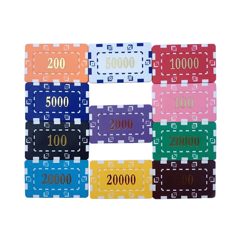 Прямоугольные фишки для покера из АБС-пластика