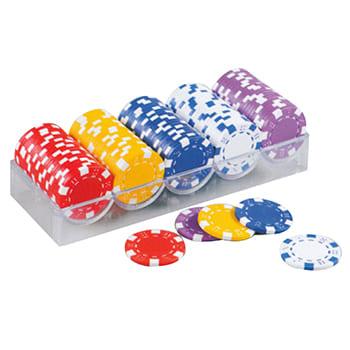 Poker Chip Set in Plastic Box
