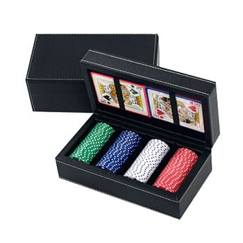Poker Chip Set in Ledertasche