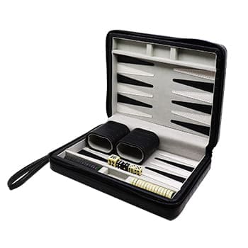 Juego portátil de backgammon con bolsa con cremallera