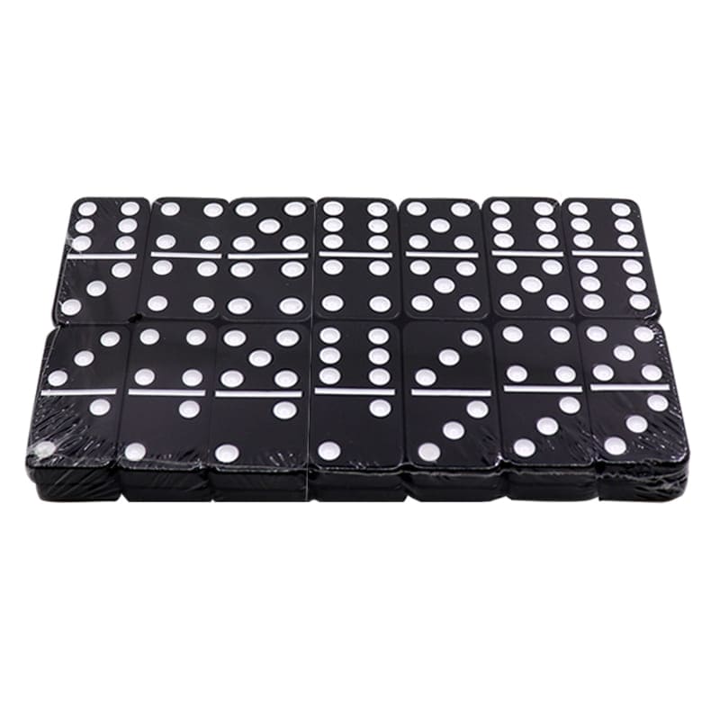 D6 Double Six Black Domino Tiles