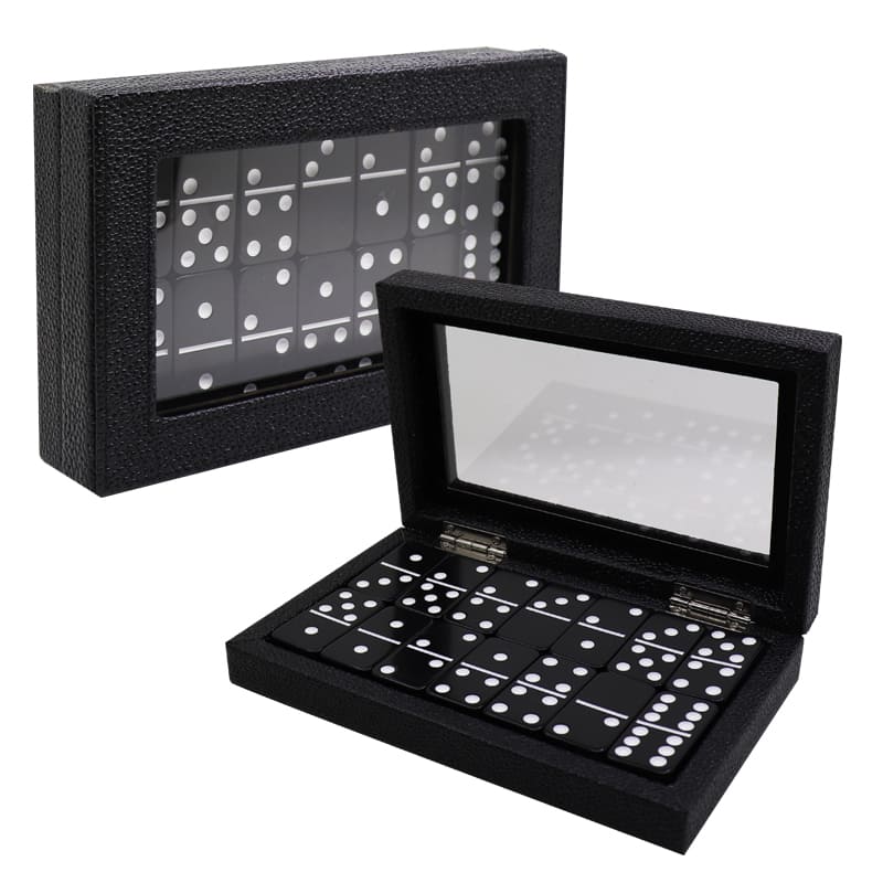 Domino Set في Window Leatherette Box