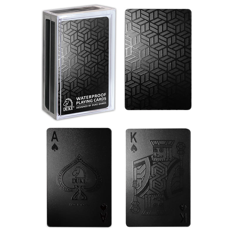 Schwarze Spielkarten – Spot-UV-Lack