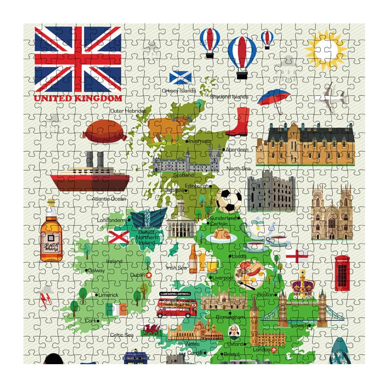 Quebra-cabeça do mapa do Reino Unido
