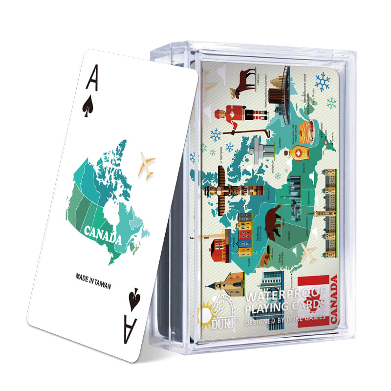 Map Plastic Playing Cards - Canadá