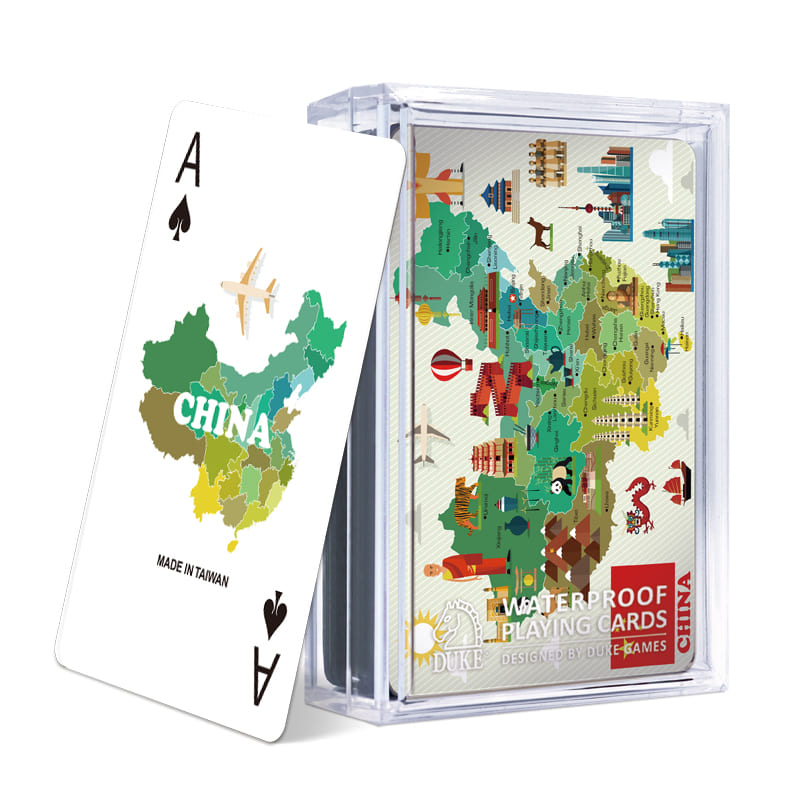 地圖塑膠撲克牌 - 中國