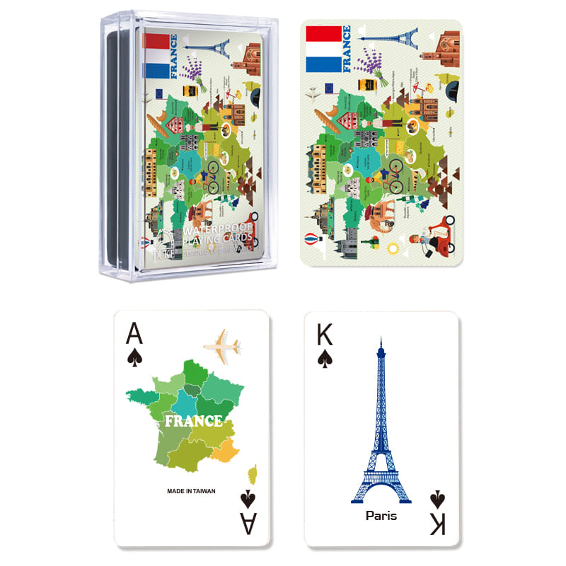 Map Plastic Playing Cards - France