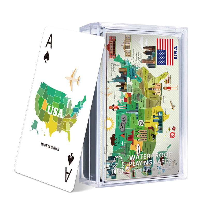 Harita Plastik Oyun Kartları - ABD