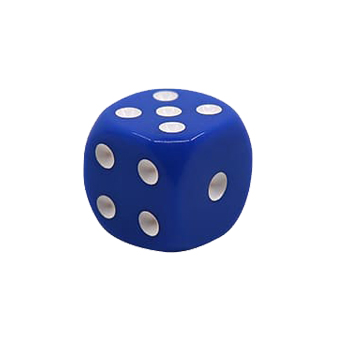 Opaque 6 Sided Dice with Round Corner