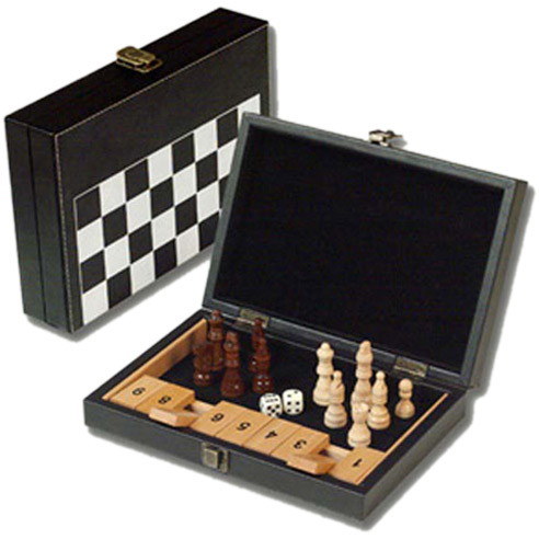 Jogo de xadrez 2 em 1 e feche a caixa