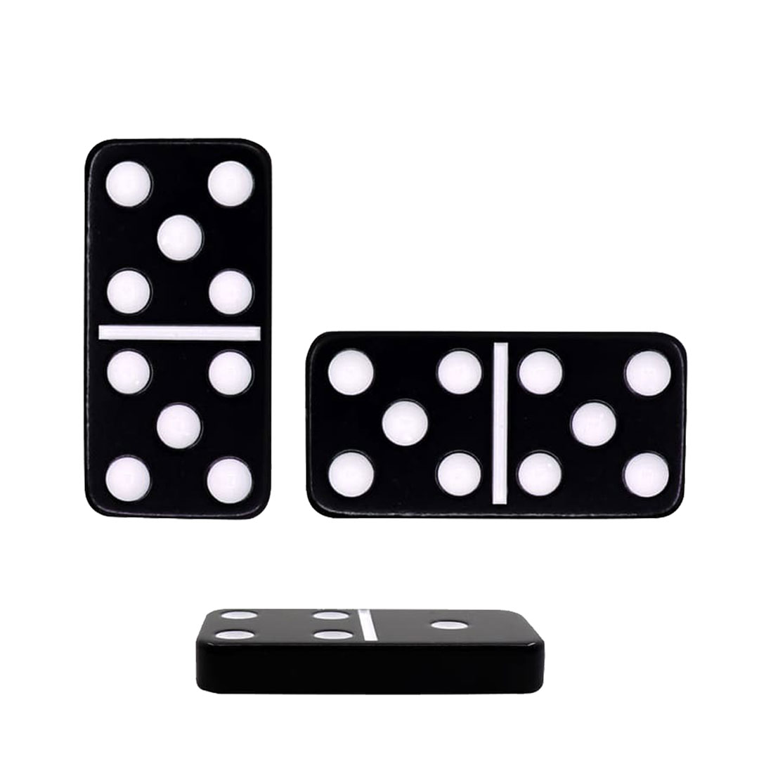 Ensemble de dominos personnalisés Double 9 avec étui en cuir