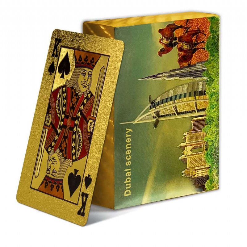 Колода игральных карт с золотой фольгой - отель Burj Al Arab