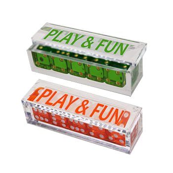 客製化骰子 - 塑膠包裝盒(文字設計)