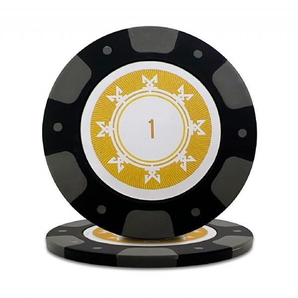 Ton-Pokerchip mit Aufkleber - 40 mm - Nr. 20