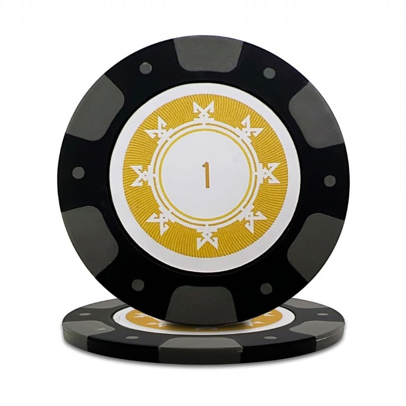 Ton-Pokerchip mit Aufkleber - 40 mm - Nr. 20