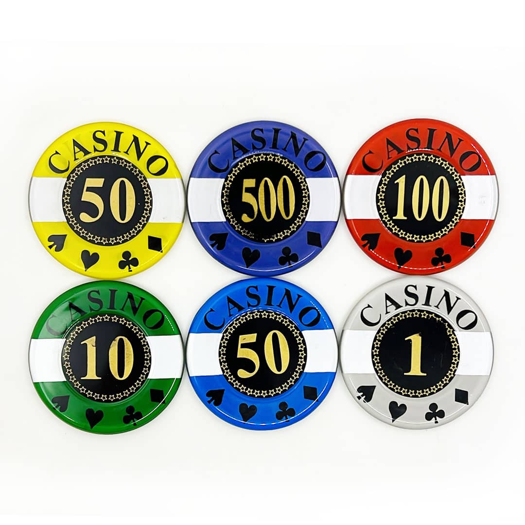 Acrylic Poker Chip - Rounded - 40mm