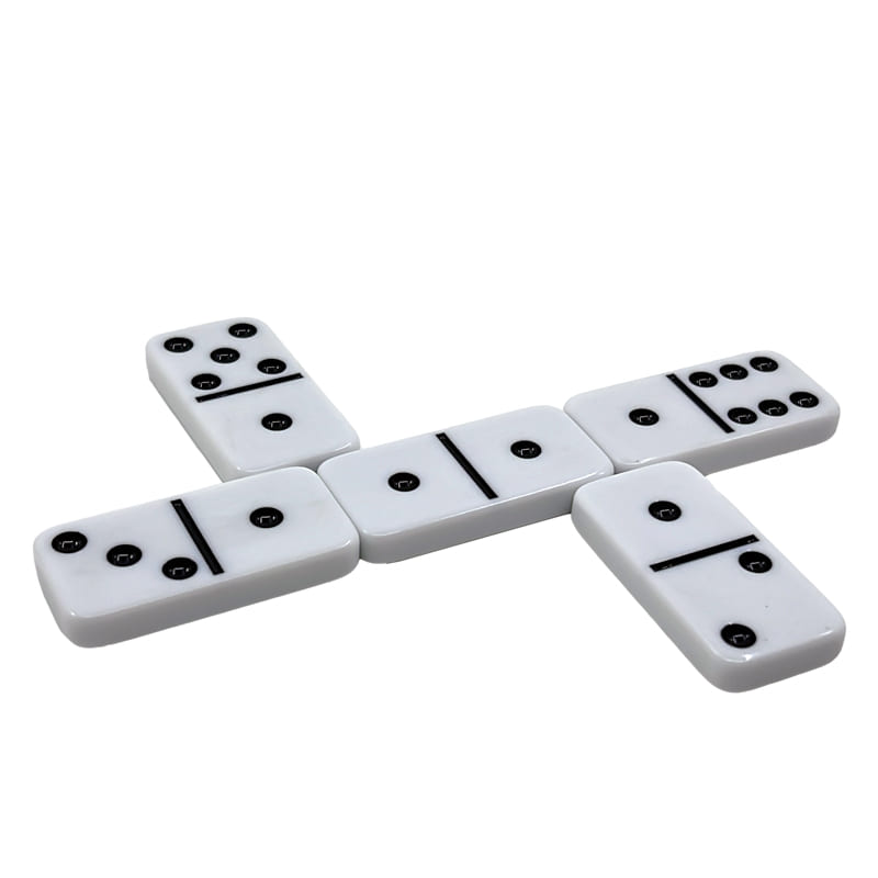 D6 Double Six White Domino Tiles