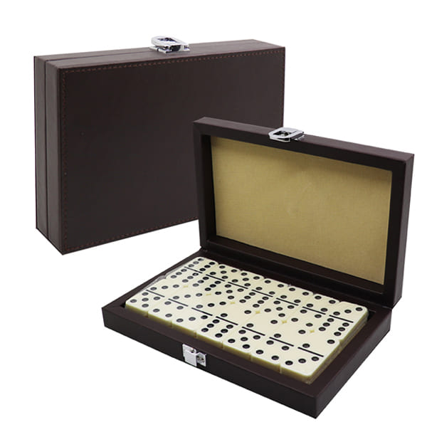Domino Set in Leatherette Case