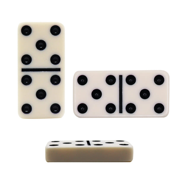 Domino Set in Kunstledertasche