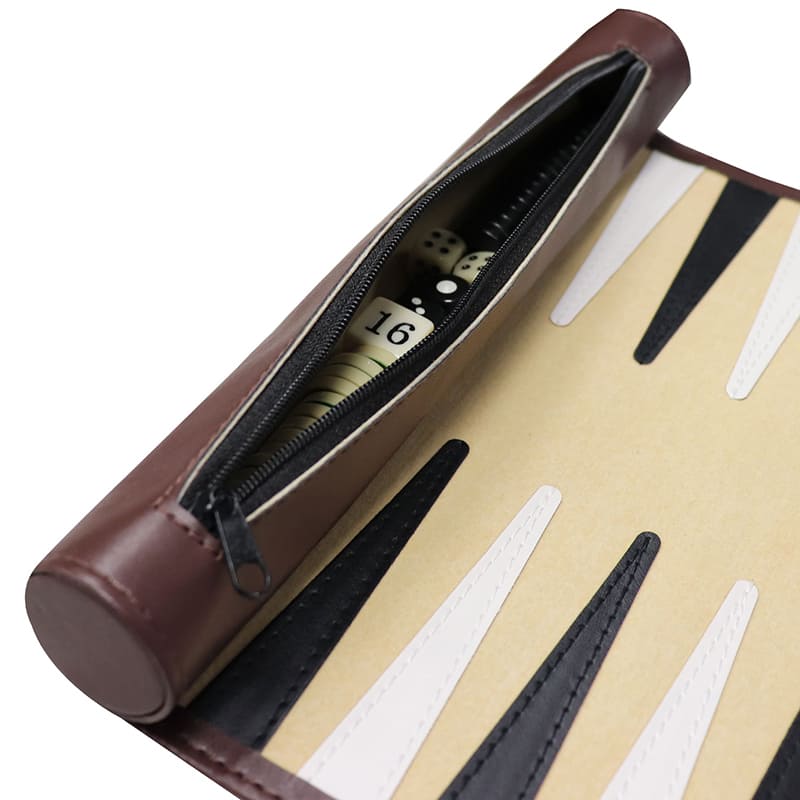 Tragbares Backgammon zum Aufrollen