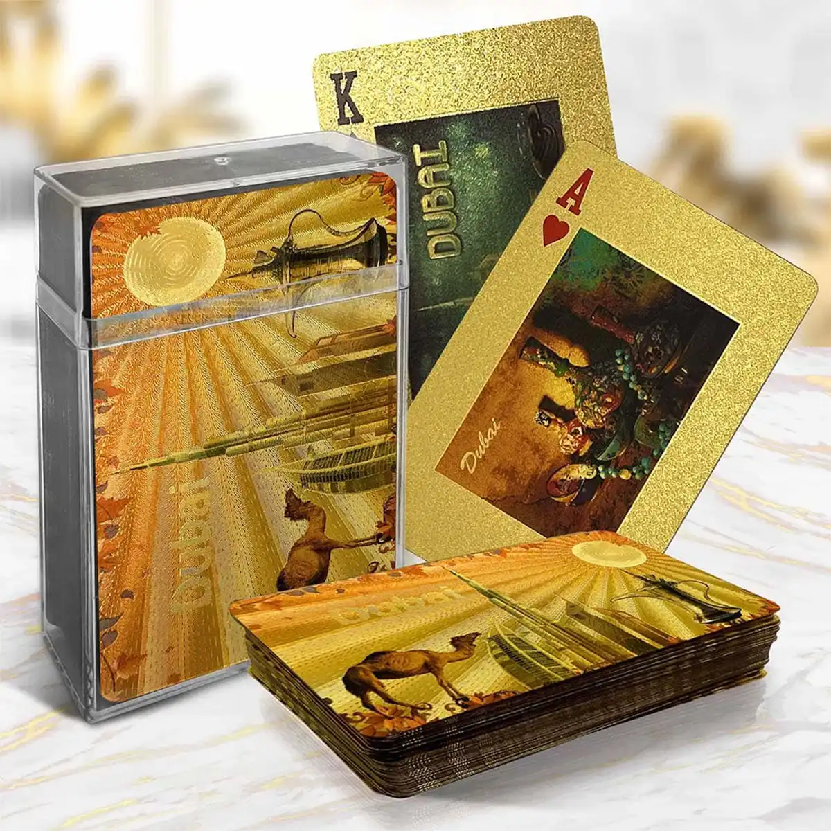 Gold Foil Playing Cards with Mystery Dubai