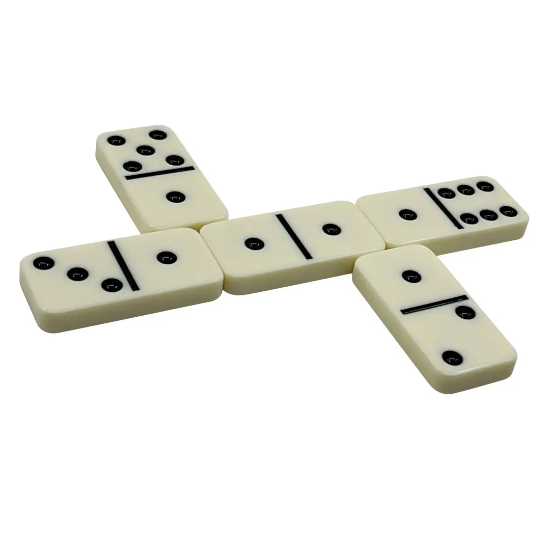 Jogo domino 28pcs colorido 7,5mm