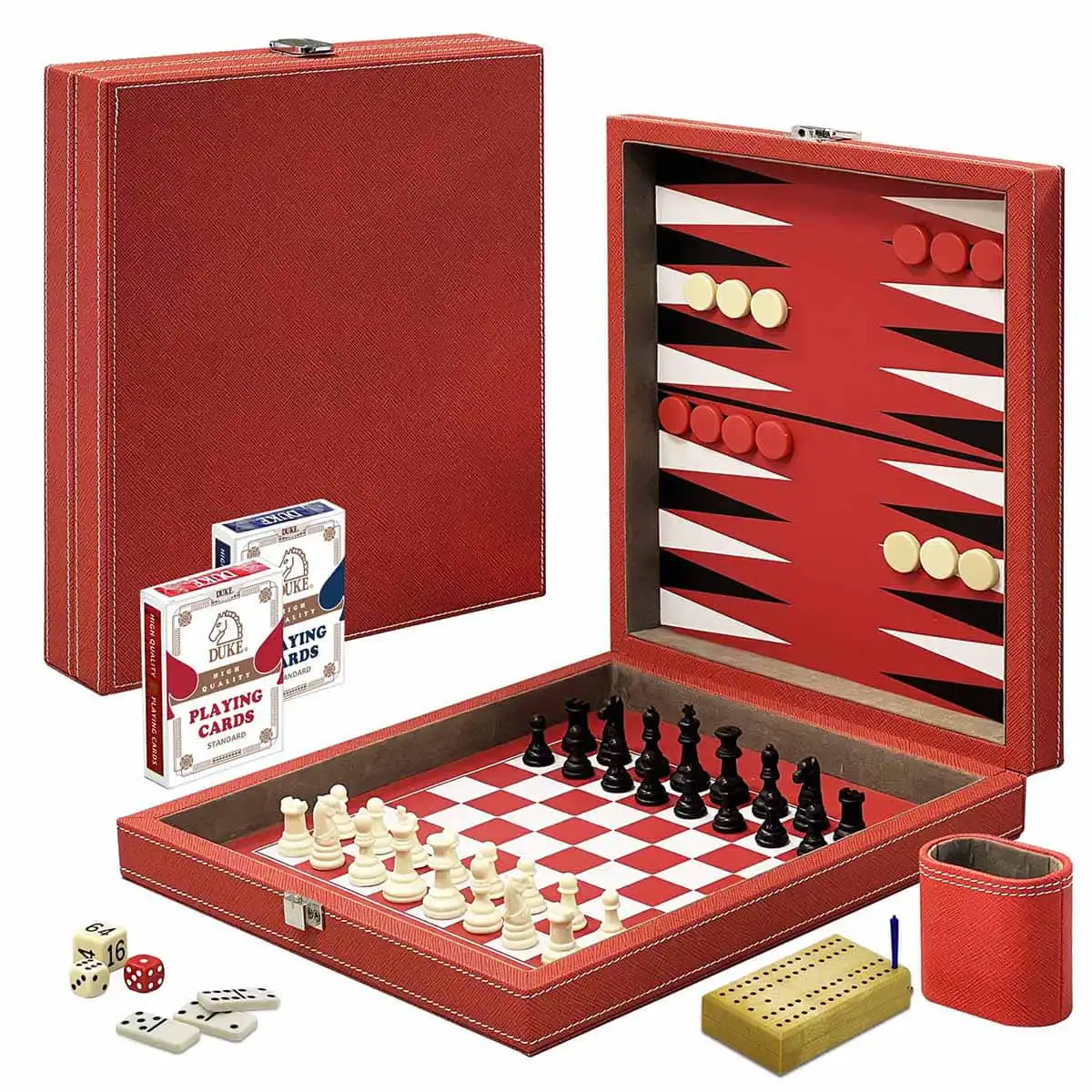 Colección de juegos de mesa clásicos Brisk Red Muti