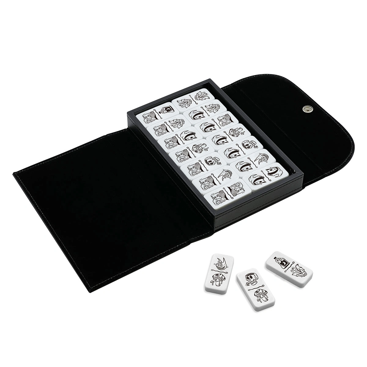 Magic World Domino Set with Leatherette Case