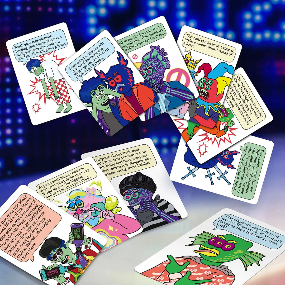 Mixer Hero Drinking Cards Game - Rave Party