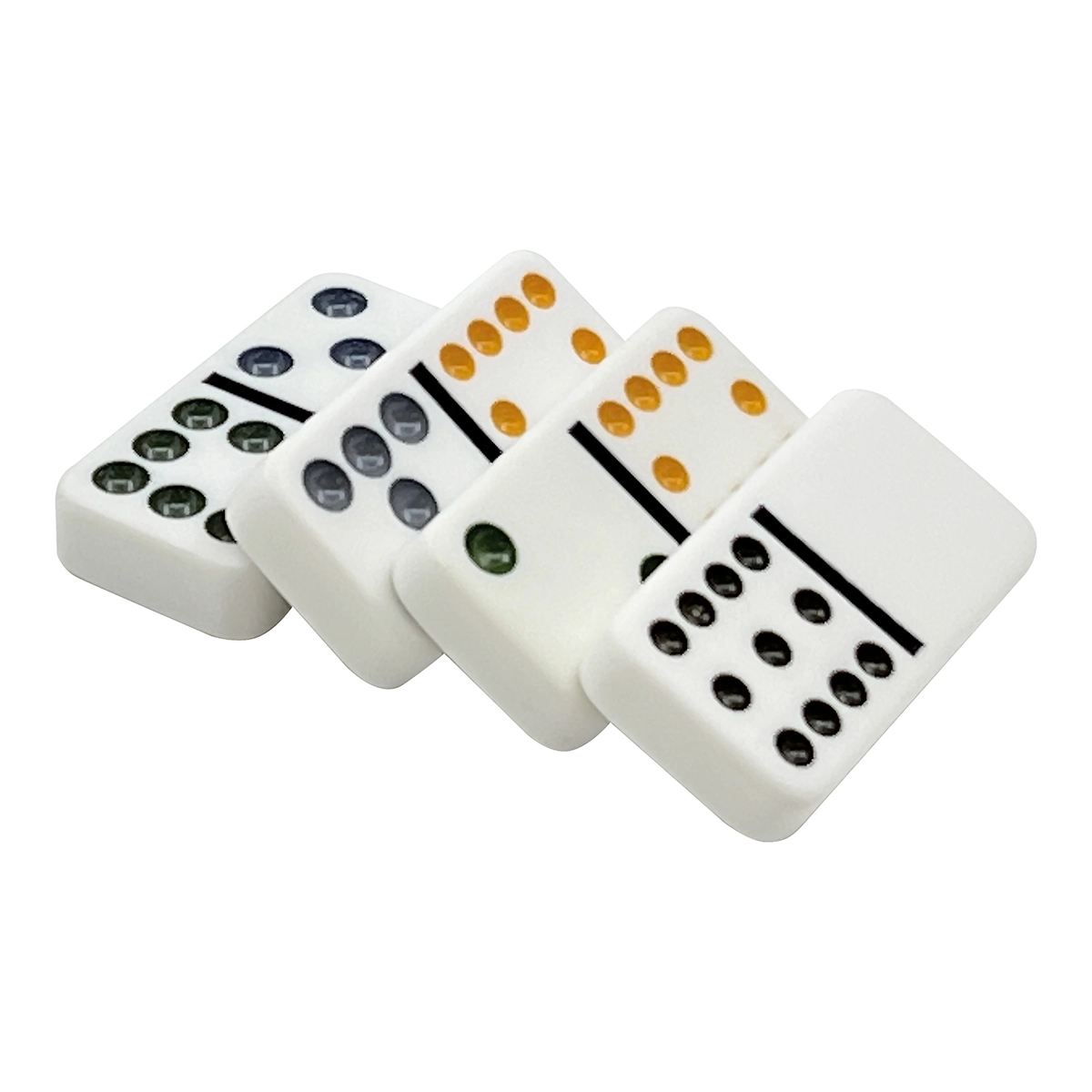 Domino-Fliesen mit farbigen Punkten