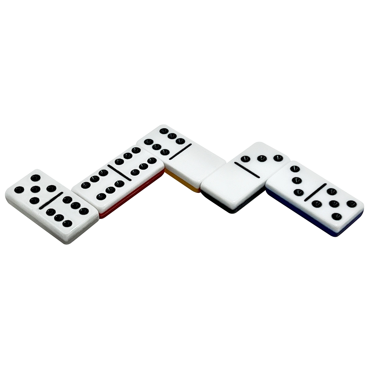 Azulejos de dominó com brilho de dois tons