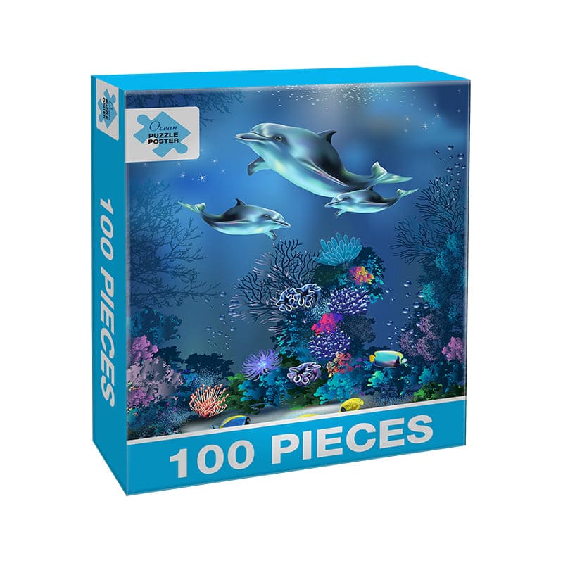 100片落地拼圖 - 海豚
