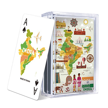 地圖塑膠撲克牌 - 印度