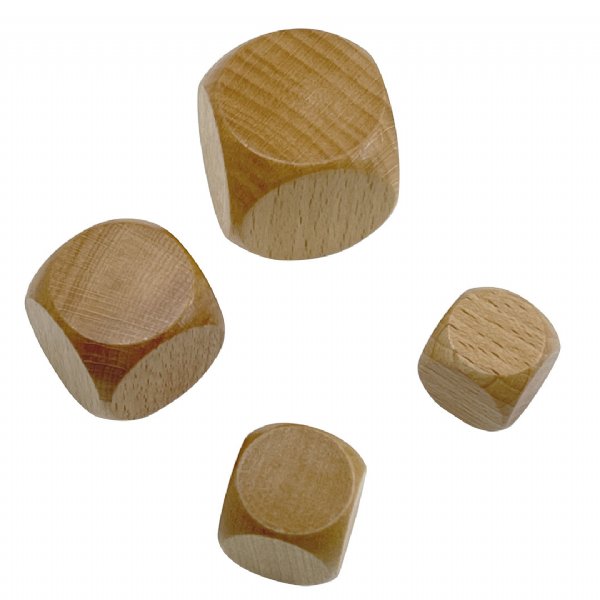 木製空白骰子自然色