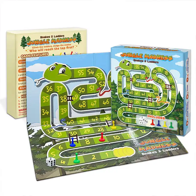 Jungle Madness Snakes and Ladders Board Game