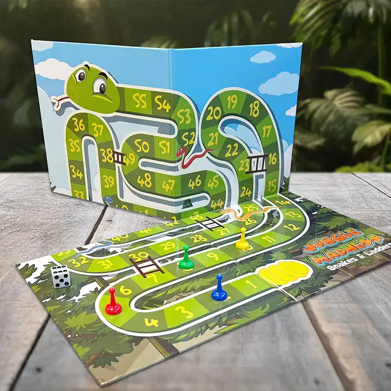 Jungle Madness Snakes and Ladders Board Game