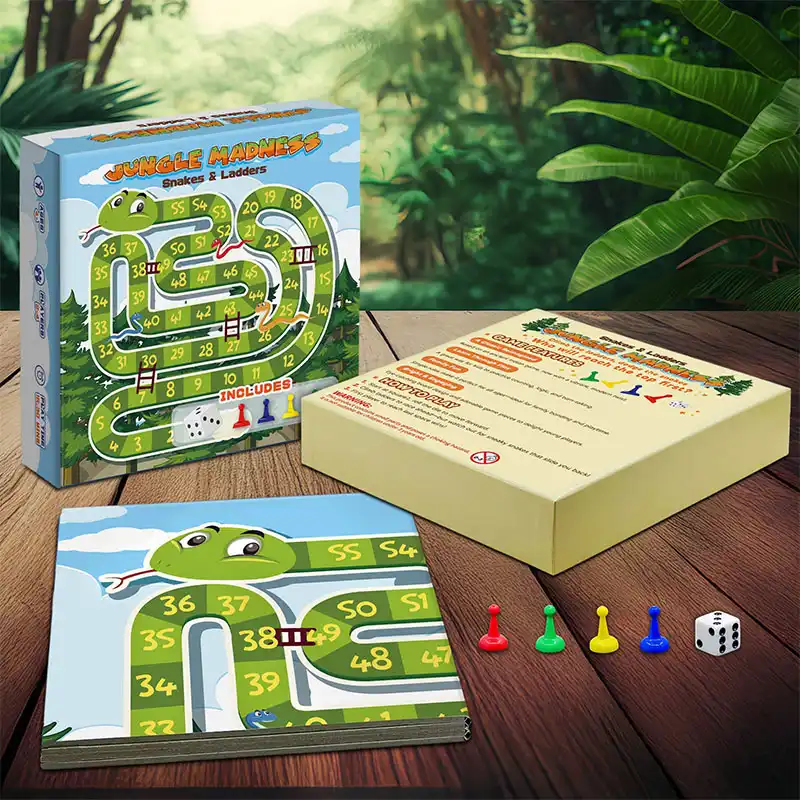 Jungle Madness Snakes and Ladders Board Game