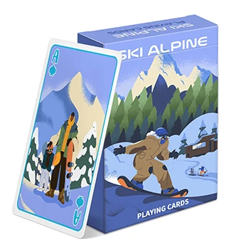 Baraja de cartas personalizadas de papel artístico de 300 g/m² en estuche.