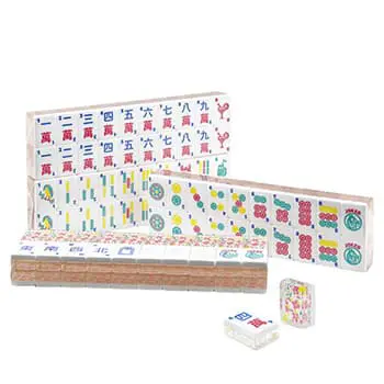Conjunto de Mahjong Americano Floral de Cristal