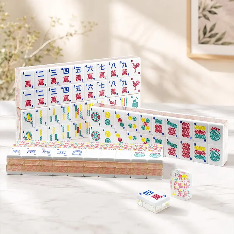 Crystal Floral American Mahjong in Zipper Bag Custom Available